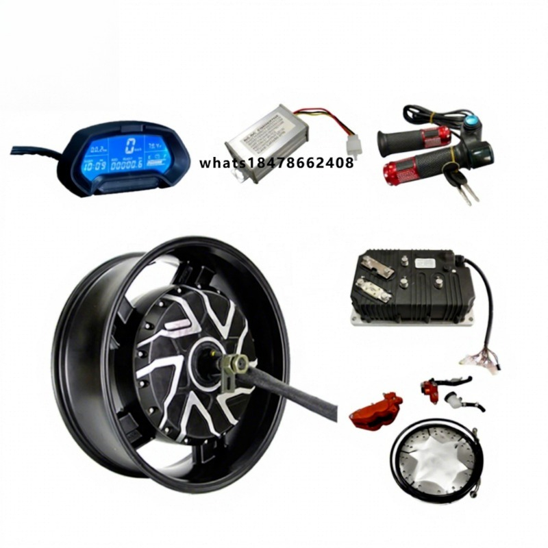 12000W Electric Motorcycle Hub Motor - Motocicleta Elétrica Kelly QSKLS72601 com Motor