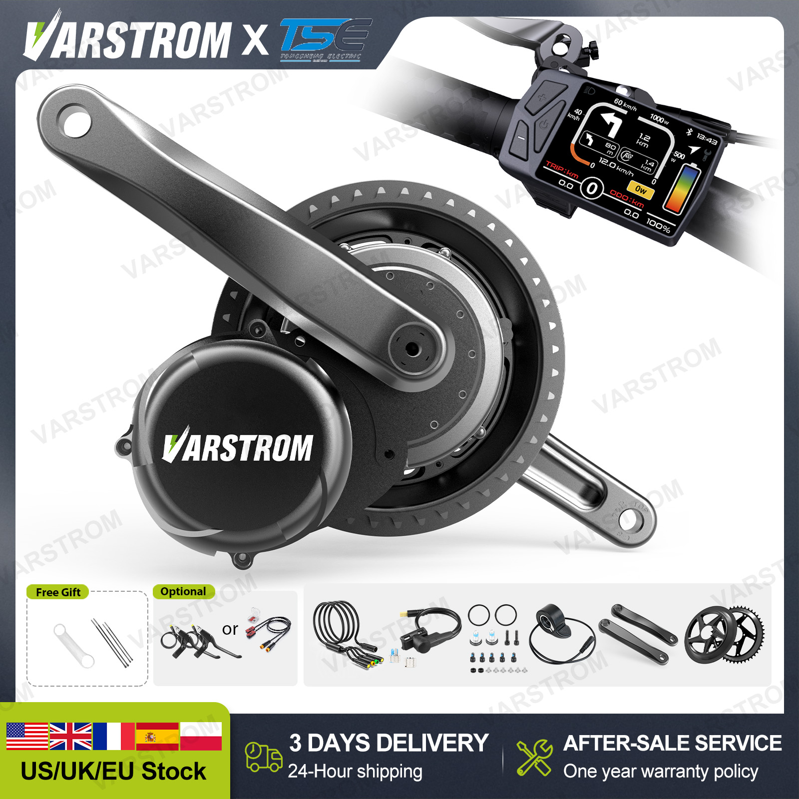 Side Hung Mid Drive Motor Kit - [3Entrega no dia] Tongsheng Mid Motor