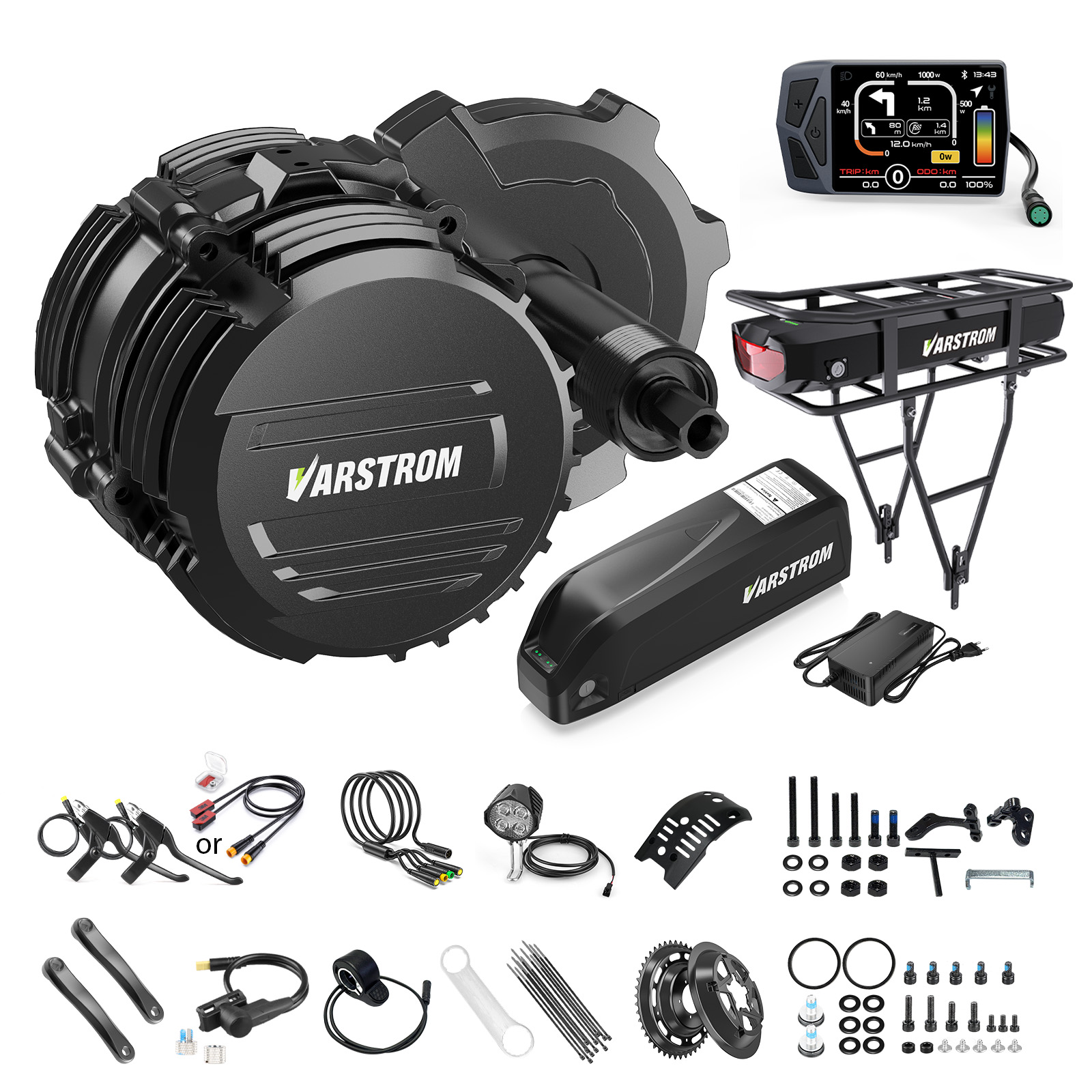 Torque Sensor Mid Drive Motor Kit - [ESTOQUE EUA] Kit de Motor Central