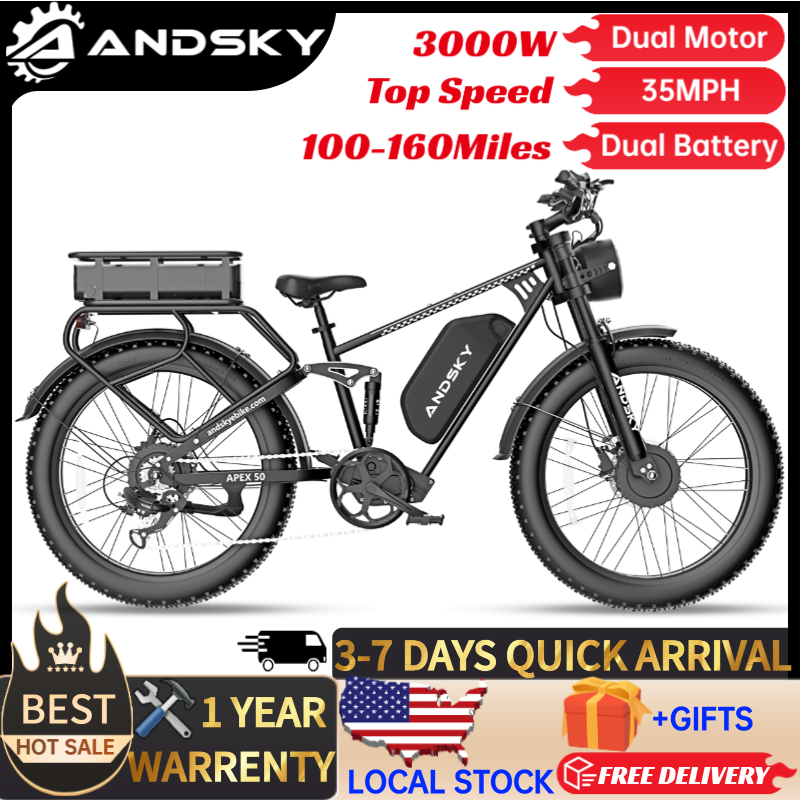 Torque Sensor Mid Drive Motor Kit - Bicicleta Elétrica ANDSKY Apex50 AWD 3000W