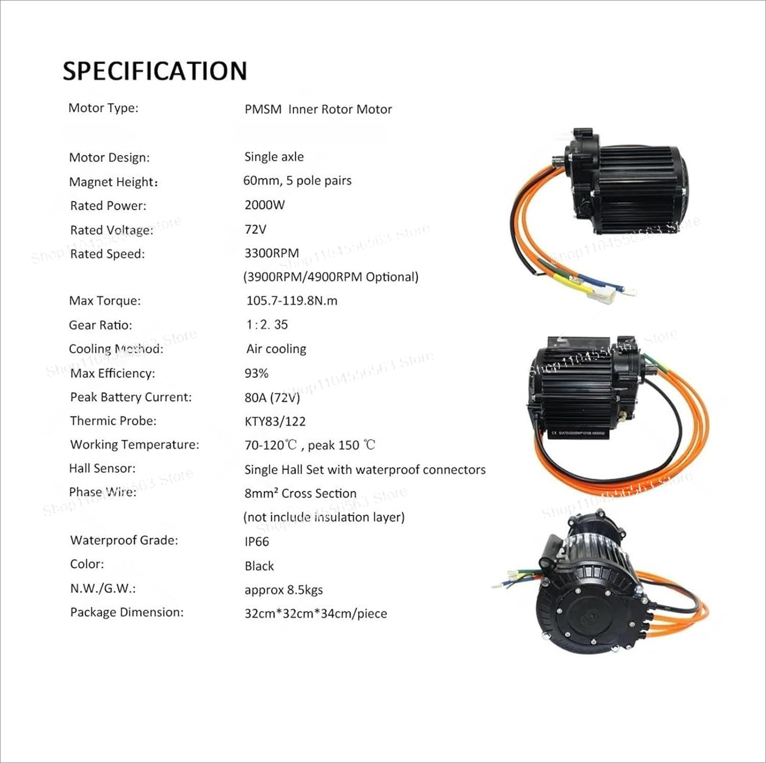 Motor Sem Escovas de 2000W QS1 - High Torque Brushless Mid Motor Kit avaliação e preço