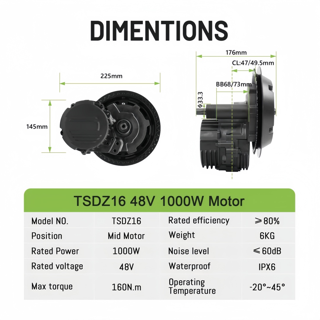 Tongsheng tsdz16 48v 1000w kit - Mid Drive Conversion Kit 1000W avaliação e preço