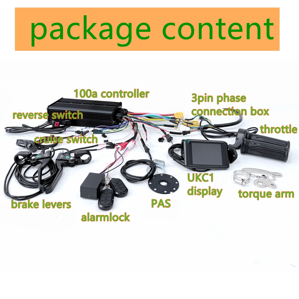 Kit de Conversão para Biciclet - 5000W Hub Motor Kit 72V avaliação e preço