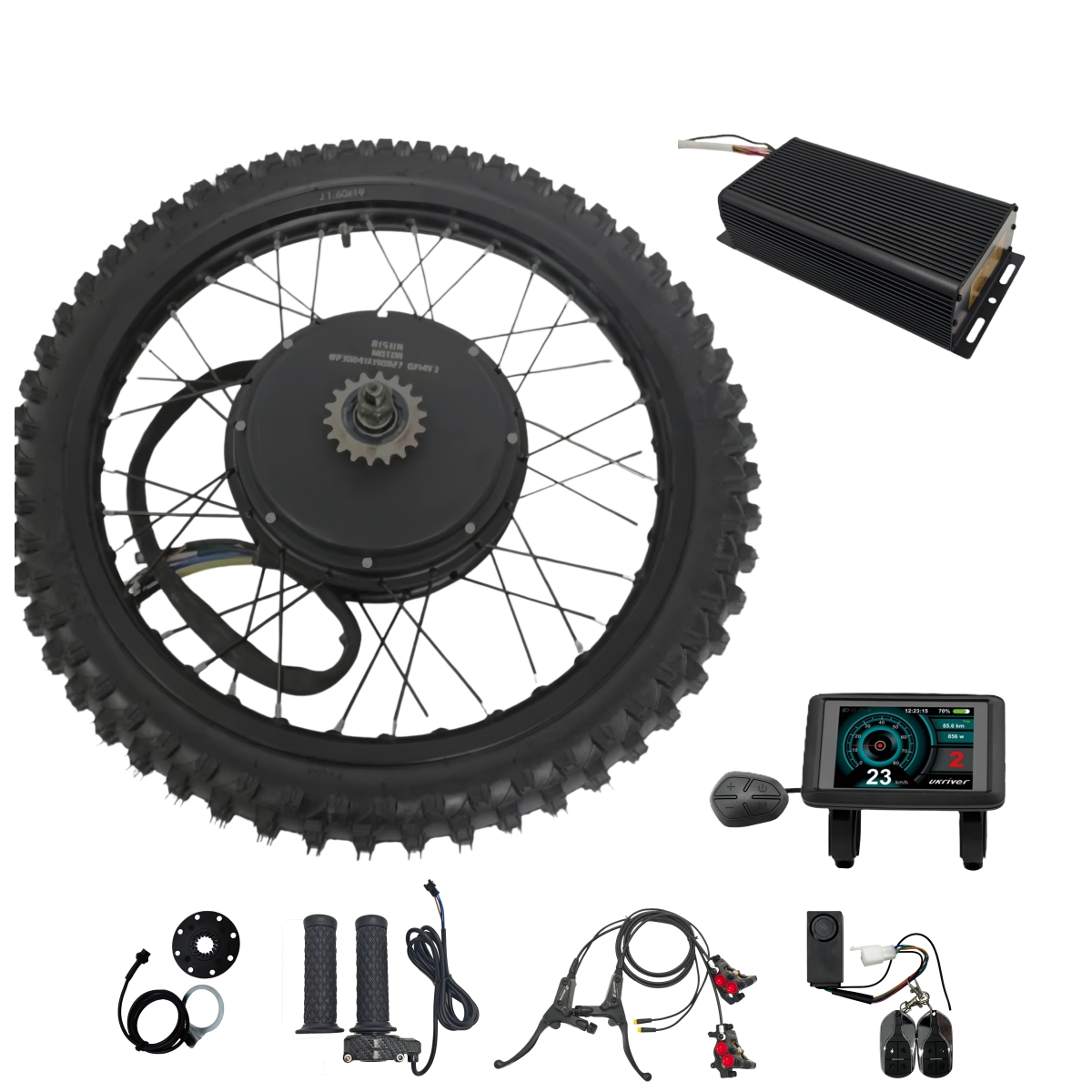 Kit de Conversão de Roda Trase - 72V 8000W Brushless Hub Motor avaliação e preço