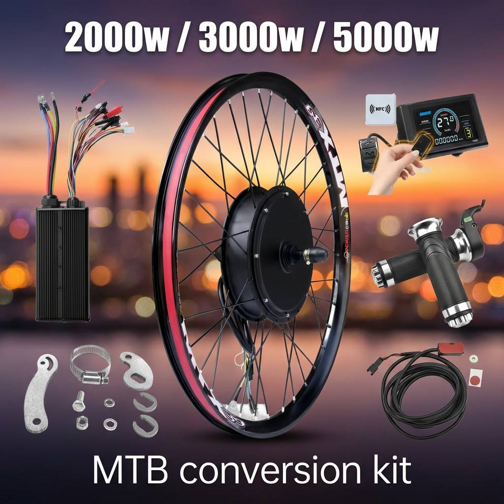 Kit para Bicicleta Elétrica 72 - 5000W Hub Motor Kit 72V avaliação e preço