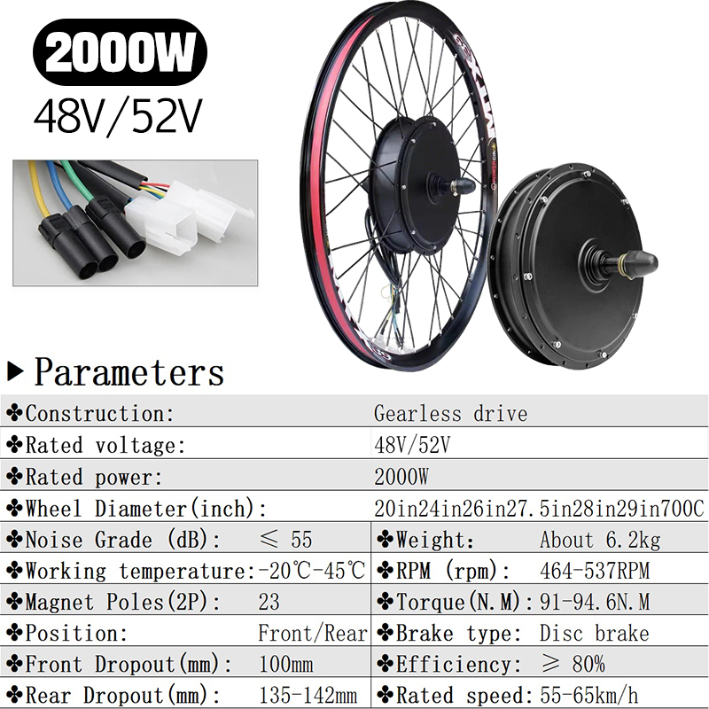 Kit para Bicicleta Elétrica 72 - 5000W Hub Motor Kit 72V avaliação e preço