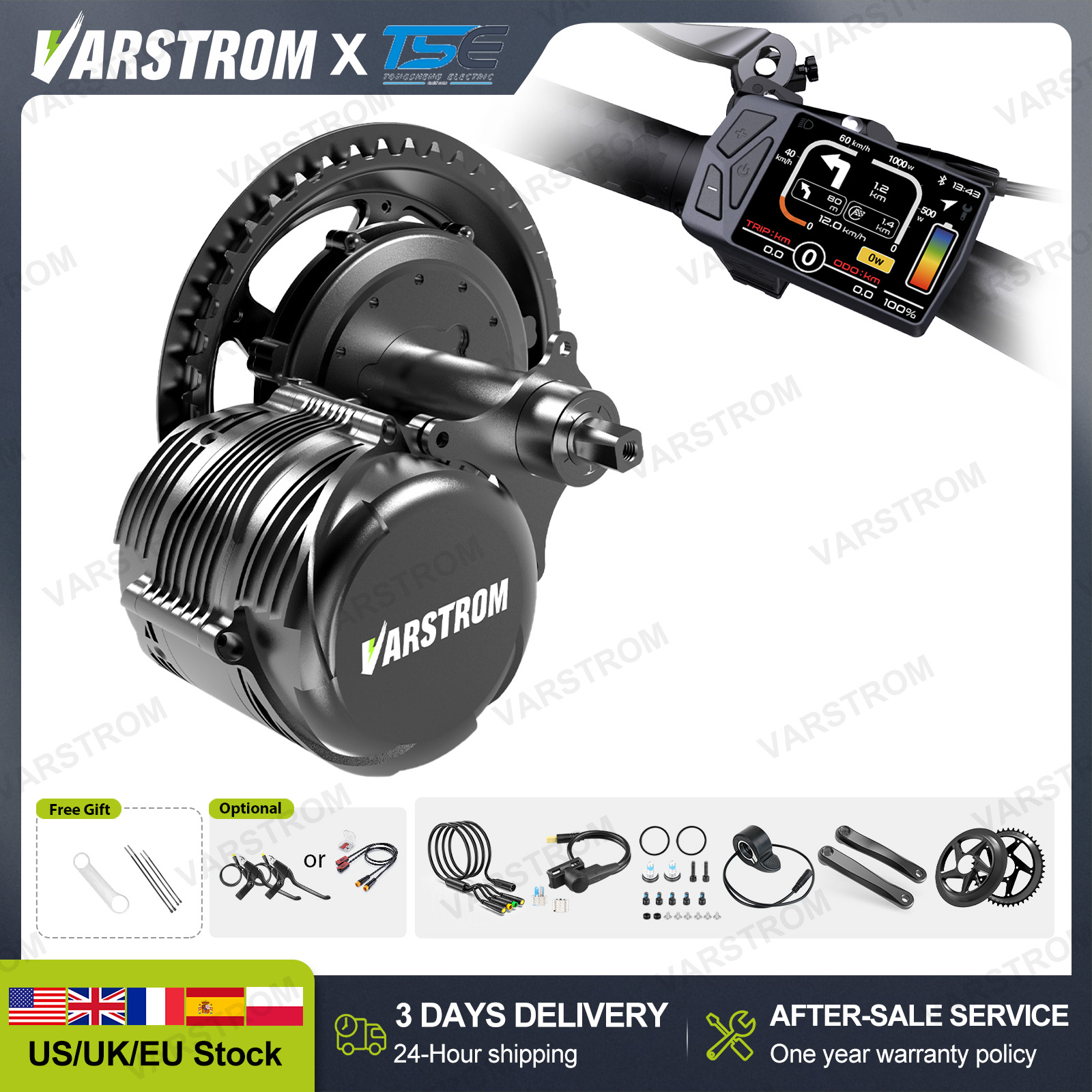 [Entrega Rápida nos EUA em 3 D - Mid Drive Conversion Kit 1000W avaliação e preço