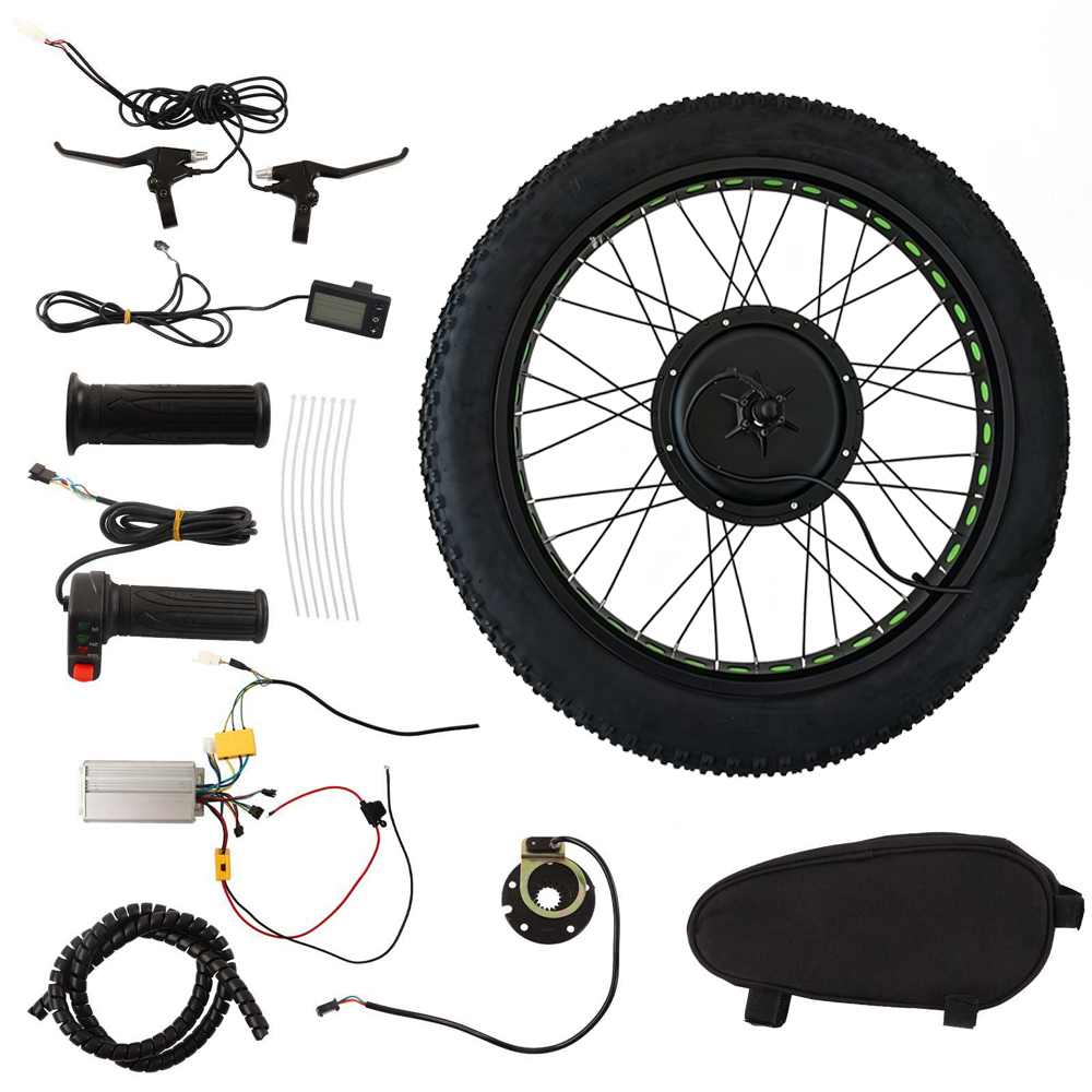Kit de Conversão de Roda Diant - Fat Tire Electric Bike Conversion Kit 1500W avaliação e preço